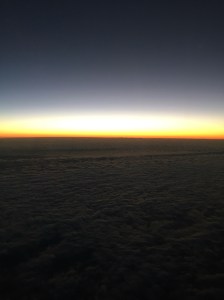Watching sunrises above the clouds is one of my favorite things.