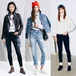      1 & 2: Madewell; 3: Maison Kitsuné